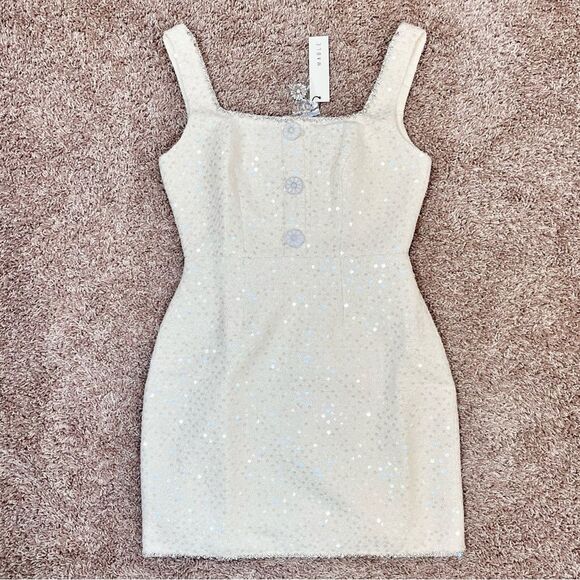 MABLE Tweed Sequin Mini Dress - Picture 1 of 13